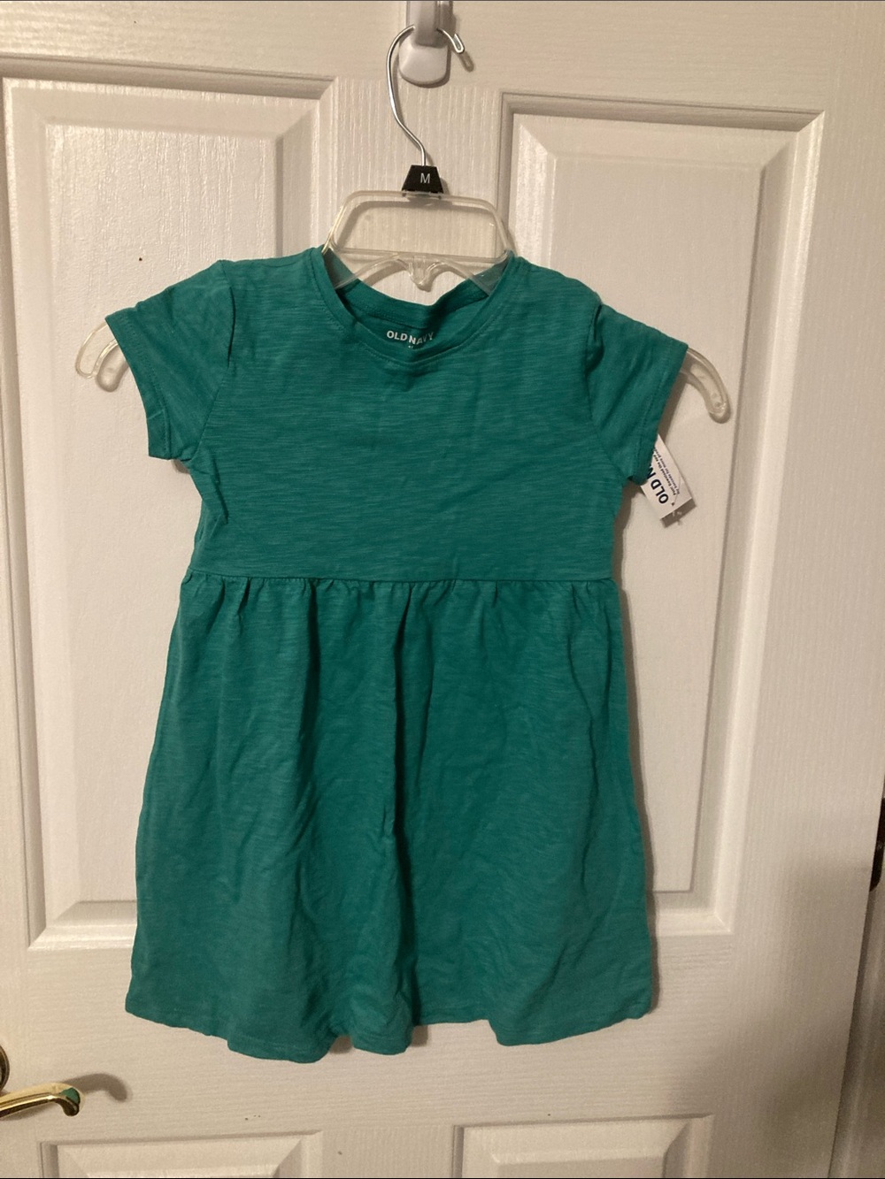 50% off bundled, Old Navy Teal Short-Sleeve Gathered-Waist Knit Girls' Dress NWT